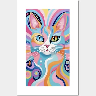 Whisker Wonderland: Abstract Cat Dream Posters and Art